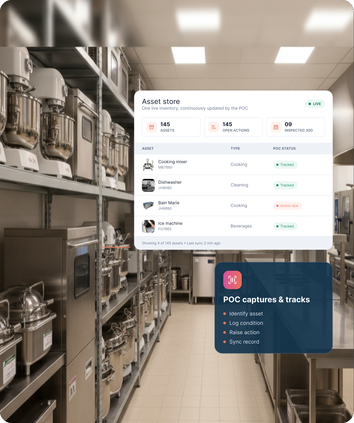 Asset management dashboard on Linemate