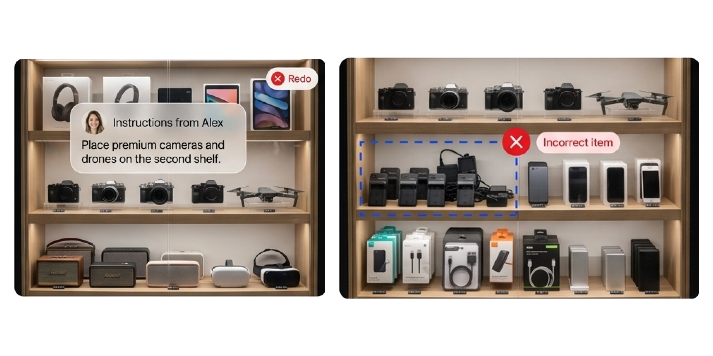 Corrective VM workflows with photo proof